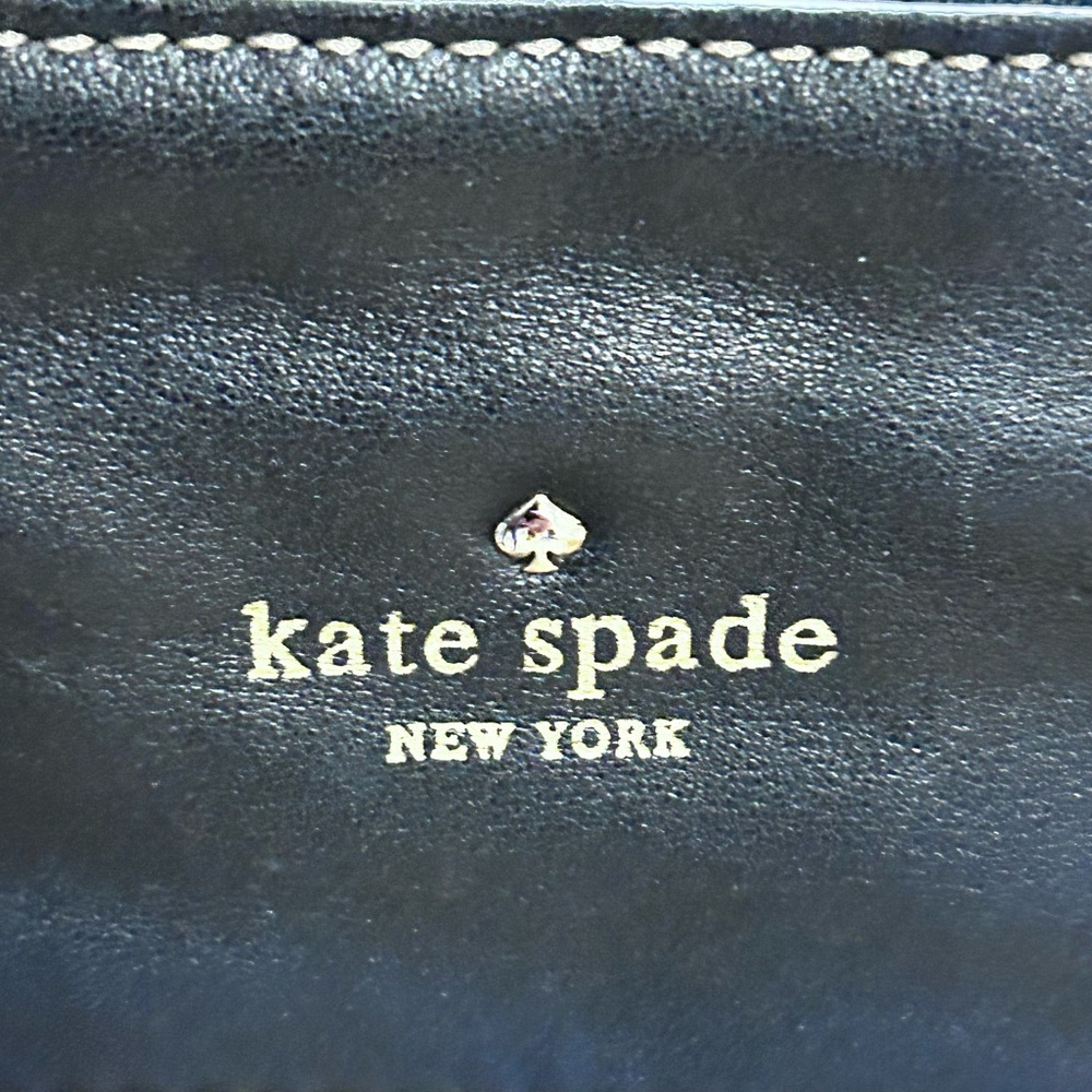 KATE SPADE NY Mott Street Riley Satchel Leather Storybook Lining Crossbody 15x9 - Picture 2 of 16